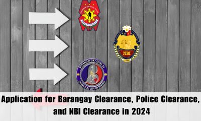 Application for Barangay Clearance, Police Clearance, and NBI Clearance in 2024